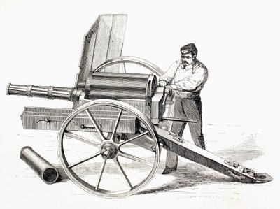 Revolving Cannon Patented by J. A. de Brame in 1861, from 